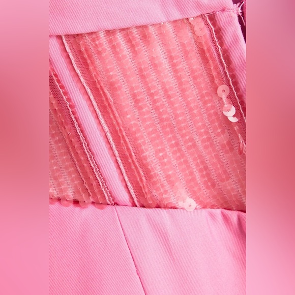 NWT ROTATE BIRGER CHRISTENSEN Nara sequin-embellished twill blazer in bubblegum - Picture 5 of 8